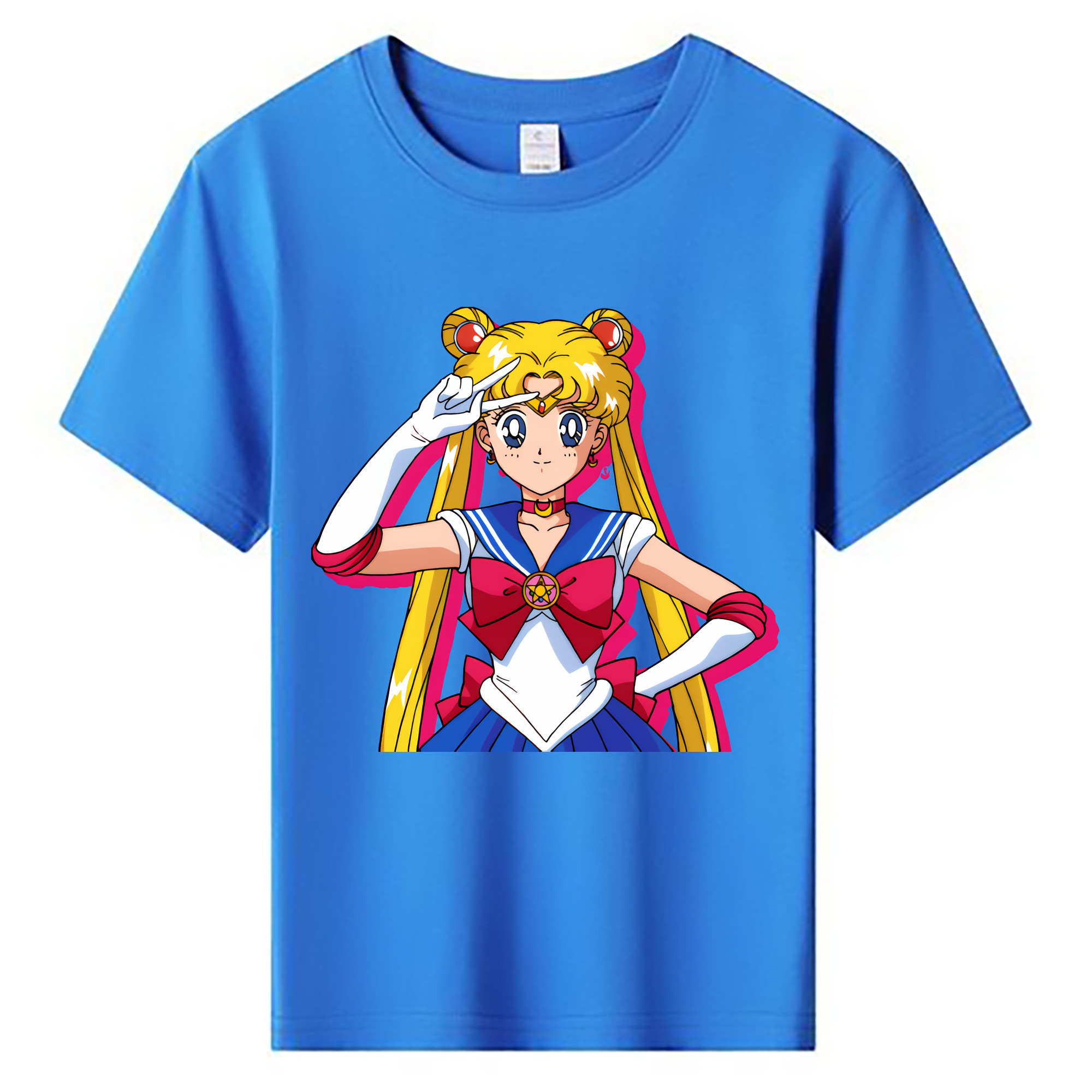 （画像用） 美少女戦士セーラームーン 月野 うさぎ つきの うさぎ Sailor Moon Tsukino Usagi 綿100％キッズTシャツ（フロントプリント）